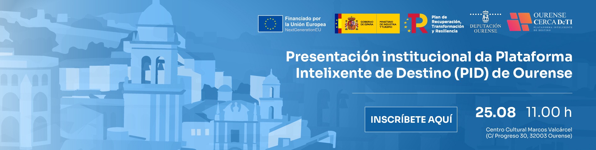 Presentación institucional da Plataforma Intelixente de Destino (PID) de Ourense